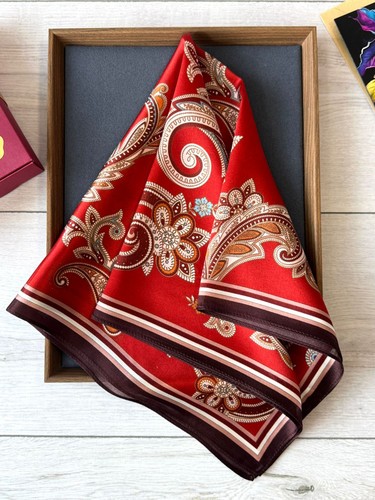 Red paisley silk - paisley,