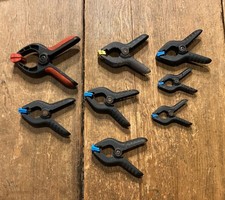 VINTAGE JOBLOT OF QUICK CLAMPS GRIPS MODELMAKER ENGINEER SPRING CLAMPS OLD TOOLS