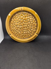 Vintage Secla Portugal Brown Orange Mustard Large Ashtray Ash Tray Cigarette