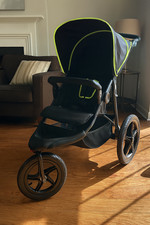 3 Wheel Jogger Pushchair Foldable Stroller Off Road Pneumatic Tyres Travel Buggy