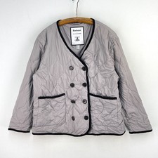 Barbour Alexachung Henrietta Quilted Jacket Womens 18 Grey Padded Alexa Chung