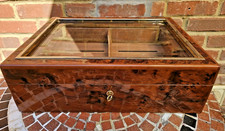 Vintage Large Alfred Dunhill Humidor  Cigar Box Burr Walnut