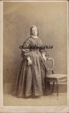 LONDON CDV LADY NAMED MRS WILLIAM BERGER HAIR RINGLETS VICTORIAN FASHION #B4283