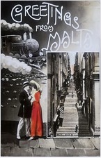 GREETINGS FROM MALTA Postcard