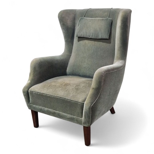 Danish wing back armchair - ,