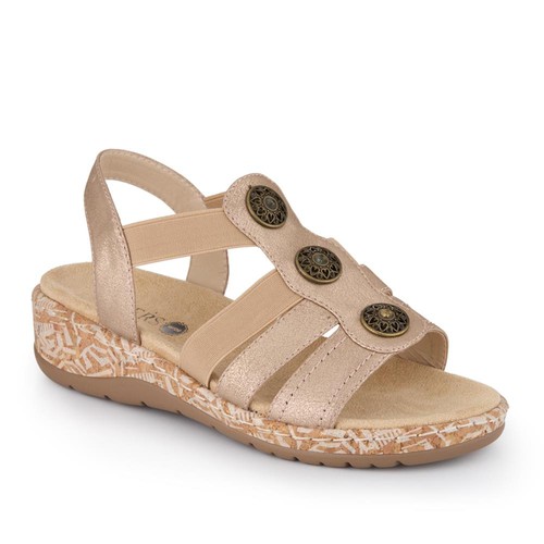 Pavers wide fit floral - fit, sandals