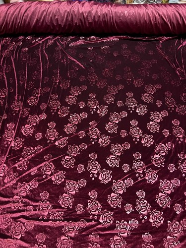 Floral embossed velvet - 1,