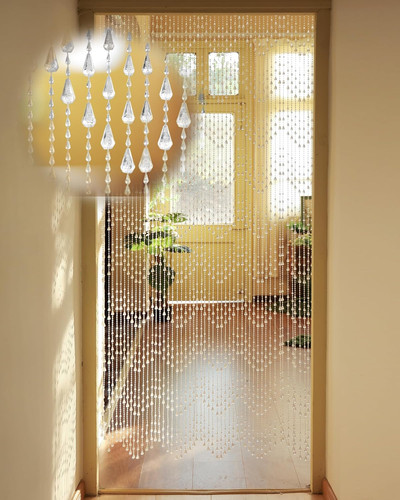 90x200cm transparent beaded - 90x200cm,