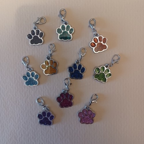 Dog paw shaped silver - shaped,