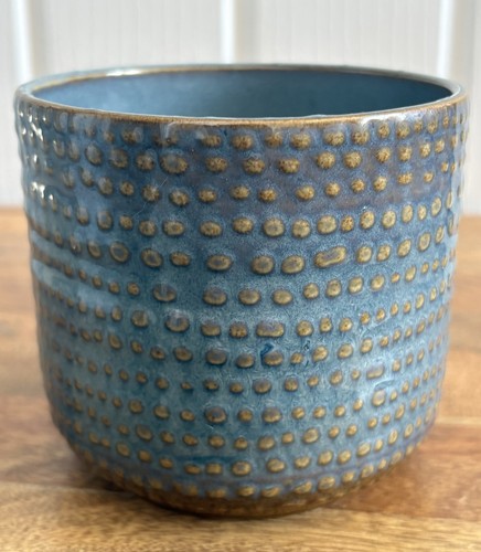 Small round blue glazed - small,