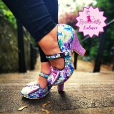 Irregular Choice PEGASUS 'Fancy That' Glitter Heels Shoes Lilac Fairy UK