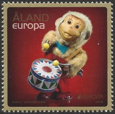 Aland Islands, 2015, SG#419, Europa, Old Toys, Monkey, MNH #F8824