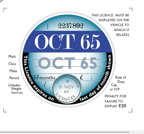 Reproduction tax disk - tax,