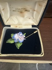 Vintage Coalport Fine Bone China Brooch With Original Box