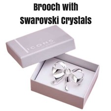 AVON Bow Brooch With Swarovski