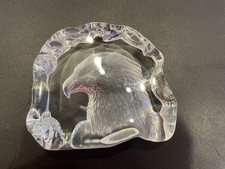 Lead Crystal Glass Eagle Head