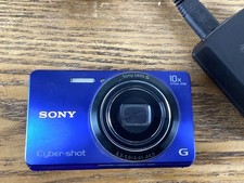 Sony Cybershot DSC-W690 16.1MP Digital Camera Blue  Camera Working + Charger