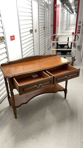 Edwardian brown wood - brown, console