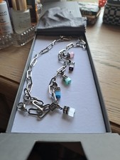 Ladies Coeur De Leon Geo Cube Happy Iconic Cube charm necklace multiway