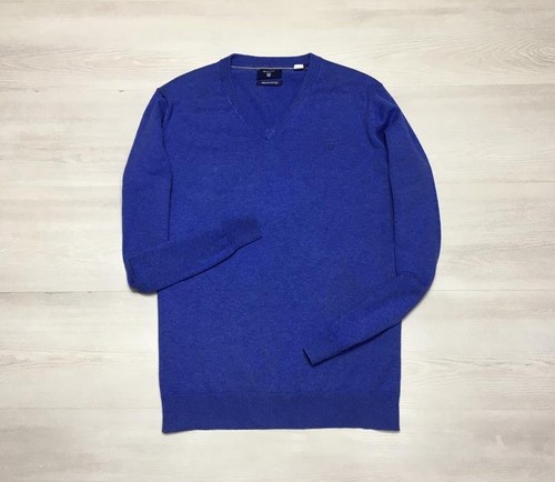 Men gant sweater navy cotton - sweater,