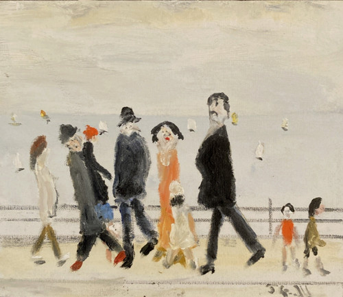 Walking along the - ", prom"