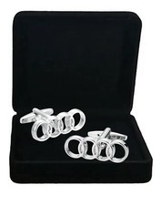 Platinum Pl Lux Audi Cufflinks Business Gift Suit Sports Car  IN A CUFFLINK BOX