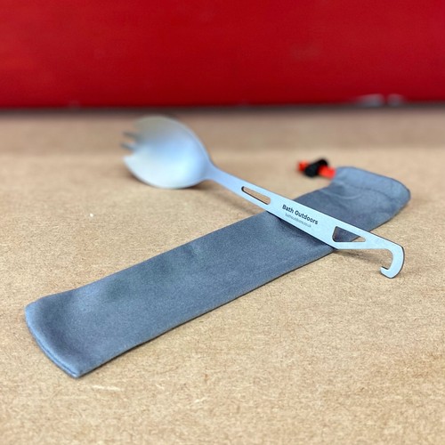 Titanium spork bath outdoors - titanium,