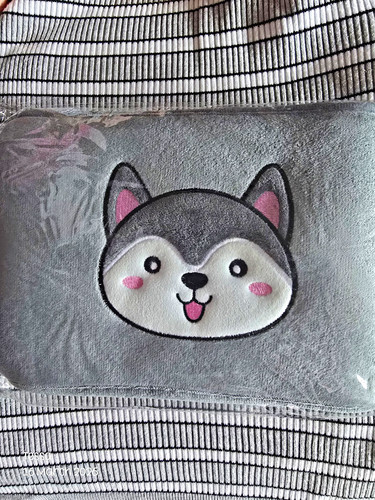 Hot water bottle grey fleece - water,