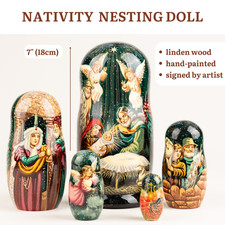 Nesting dolls Nativity scene Matryoshka Christmas nesting dolls Nativity Set