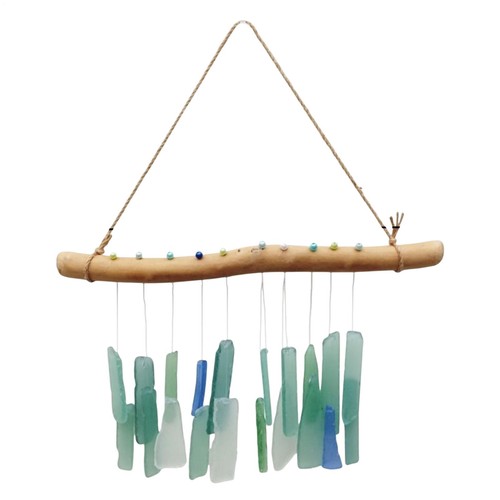 Sea glass wind chime - glass,