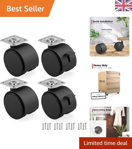 Durable swivel castors - 40, mm