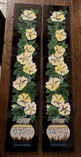 Set Of Ten Majolica Tube Lined Fireplace Tiles