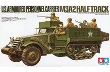 T.AMIYA 1/35 M3A2 HalfTrack US Personnel Carrier WWII Vehicle #944