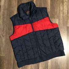 Vtg 70s 80s Competitive Edge Action Jacket Puffer Ski Vest Men’s L Color Block