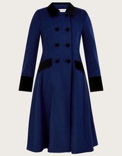 New Monsoon Coat Velvet Trim