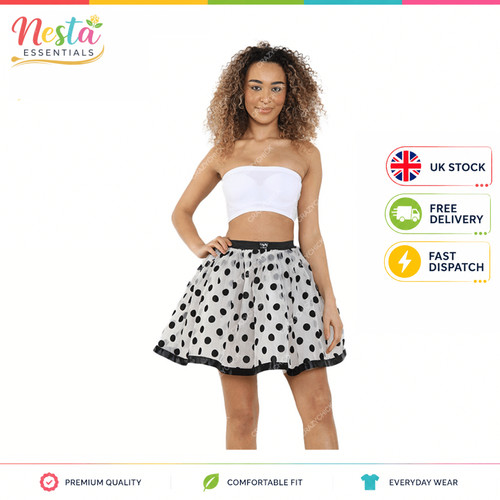 Women white black polka - black, dot
