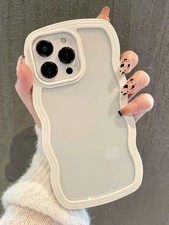 Wavy Clear White Case For