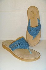 Sbicca Blue Woven Leather