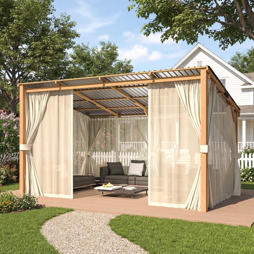 10x14 wooden hardtop gazebo - 10x14,