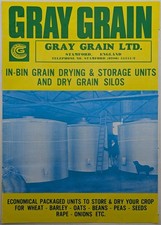 Original Gray In-Bin Grain Drying & Storage Units Brochure, c 1960's