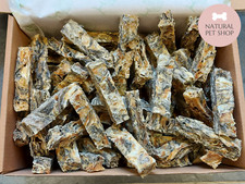 Fish Skin Fingers Dog Treat Jerky Strips Healthy Dental Sticks Natural Chews