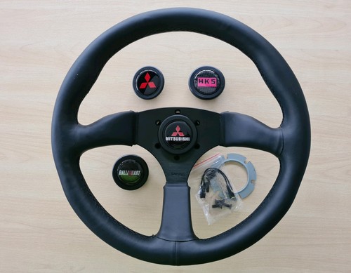 Leather steering wheel - leather,