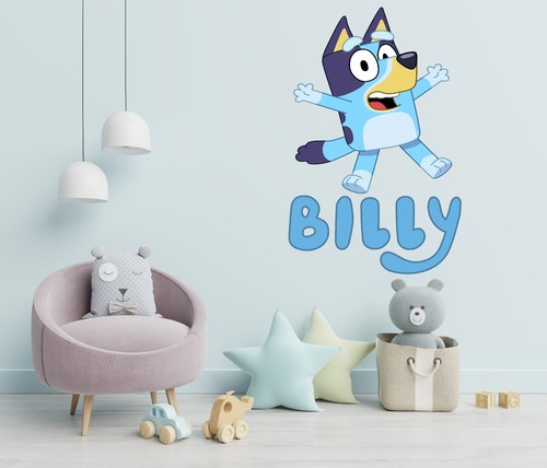 Bluey personalised wall - bluey,