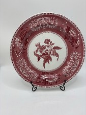 SPODE CAMILLA RED PINK Dinner Plate 10-1/4” - Made In England