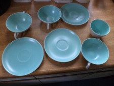 3 x Poole Pottery Twintone Ice