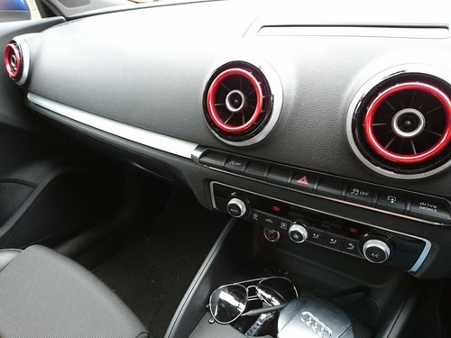 Anodised red air vent trim - anodised,