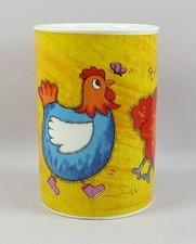 Dunoon Stoneware UTENSIL Storage Jar FUNKY FARM Hens Sheep Chick 6.5" (16cm)