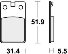 SBS Brake Pads Front For