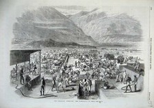 Old Antique Print 1868