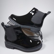 Clarks Orinoco 2 Lane Boots Womens Size 5 Black Patent Ankle Formal Casual 